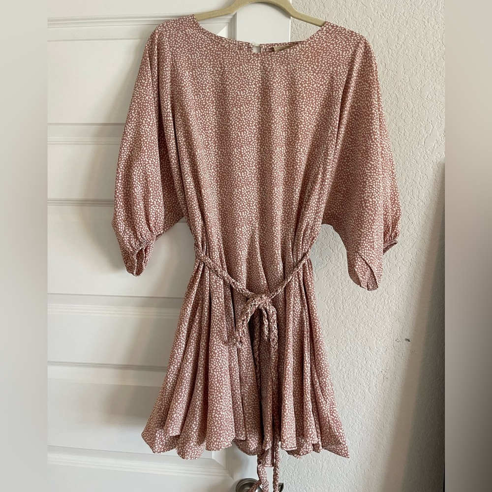 Blush Giraffe Print Dress